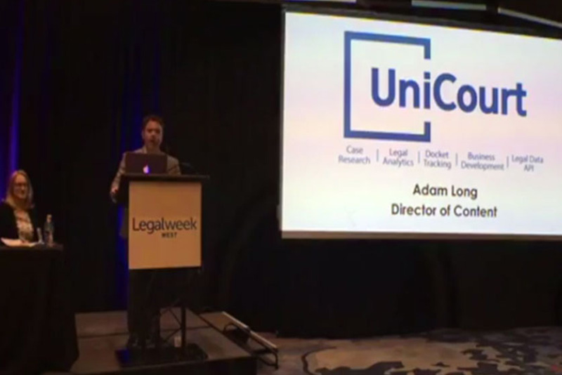 Adam Long of UniCourt — Darwin Talk at Legalweek West 2017
