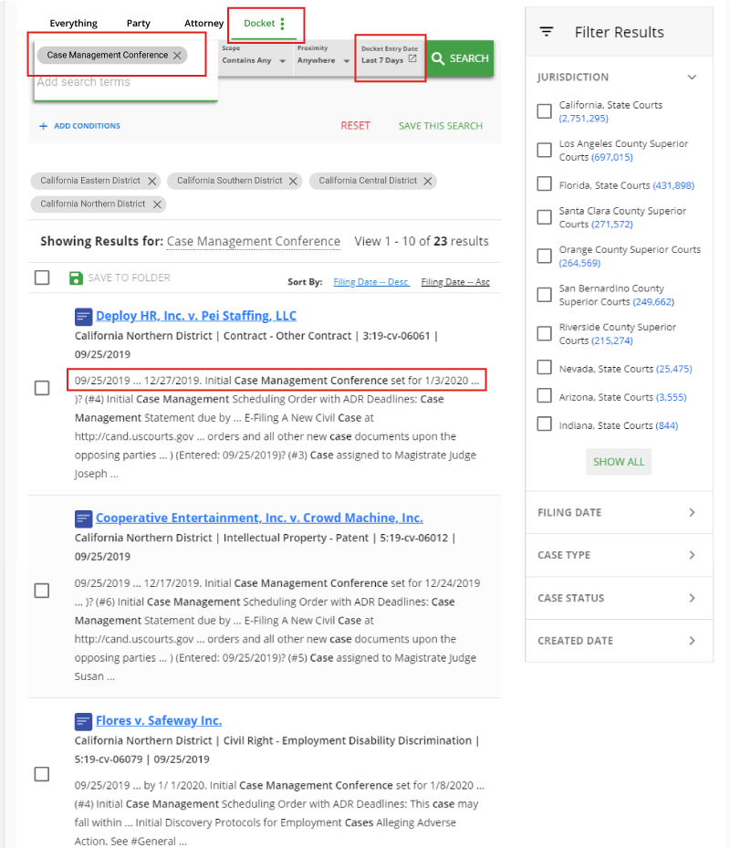 setup your search